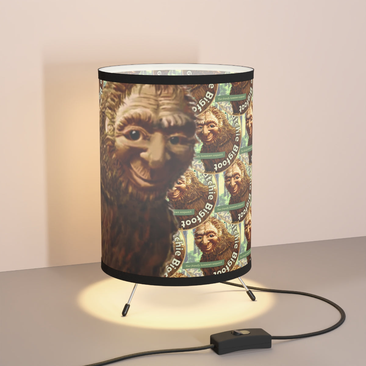 Tripod Lamp with High-Res Printed Shade, US\CA plug