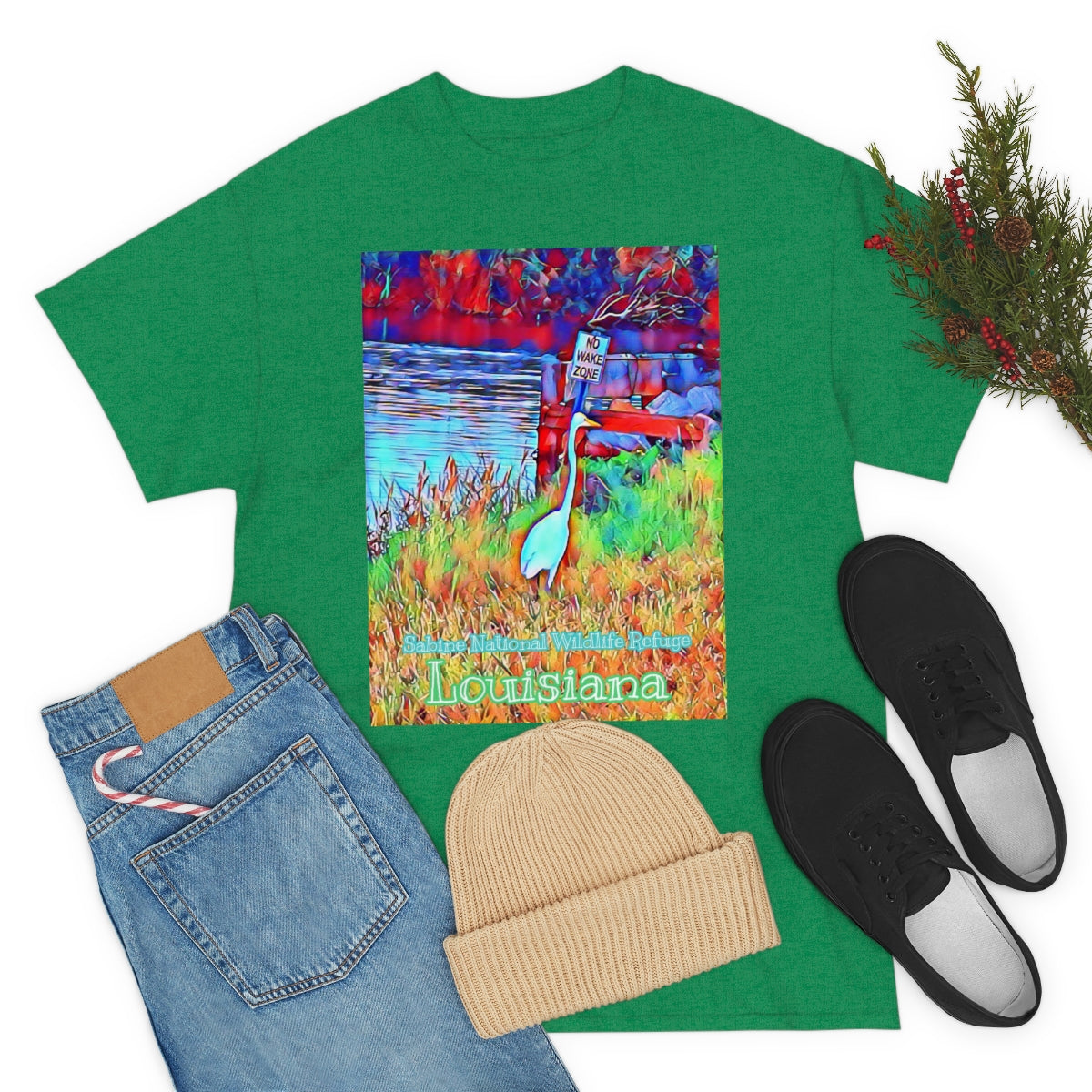 Unisex Louisiana Egret Heavy Cotton Tee