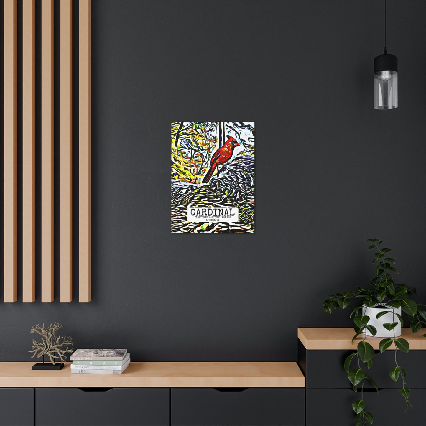 Cardinal in Kisatchie Canvas Gallery Wraps