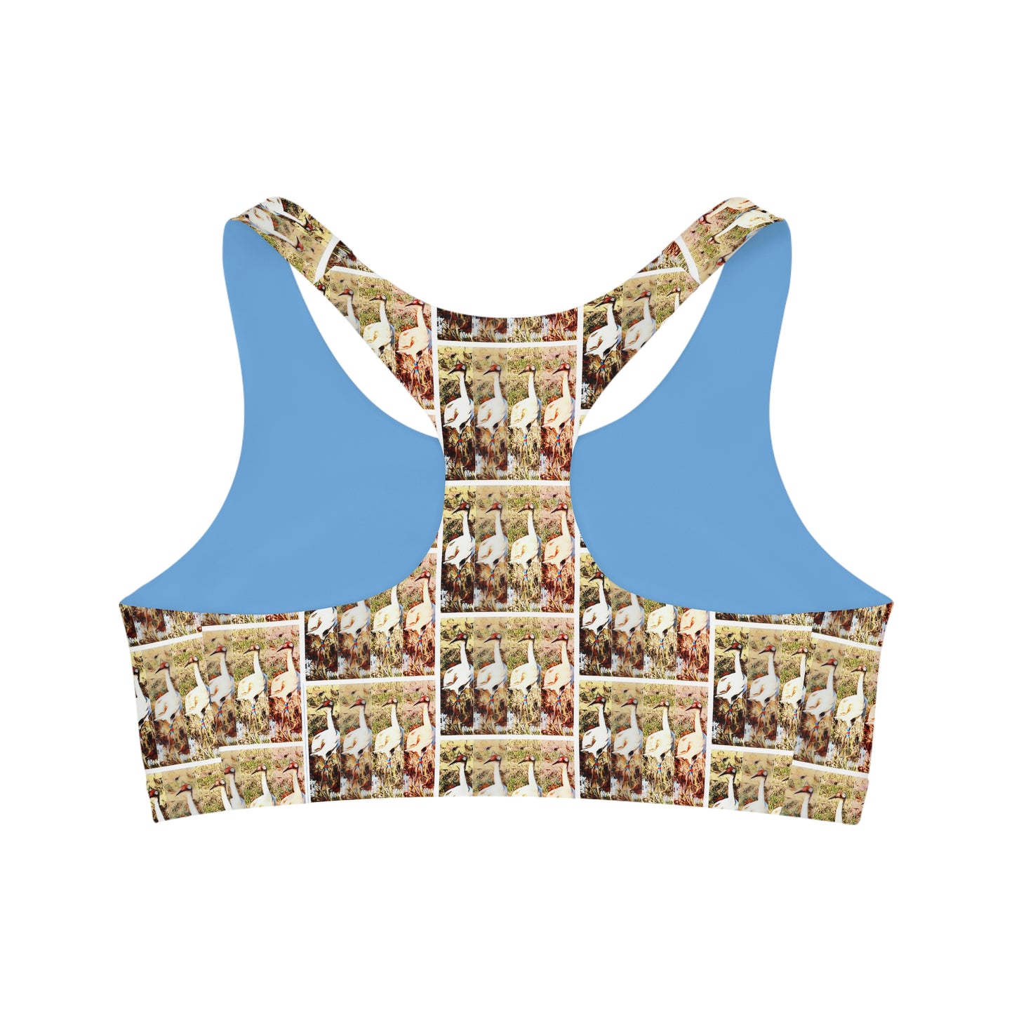 Whooping Cranes Seamless Sports Bra