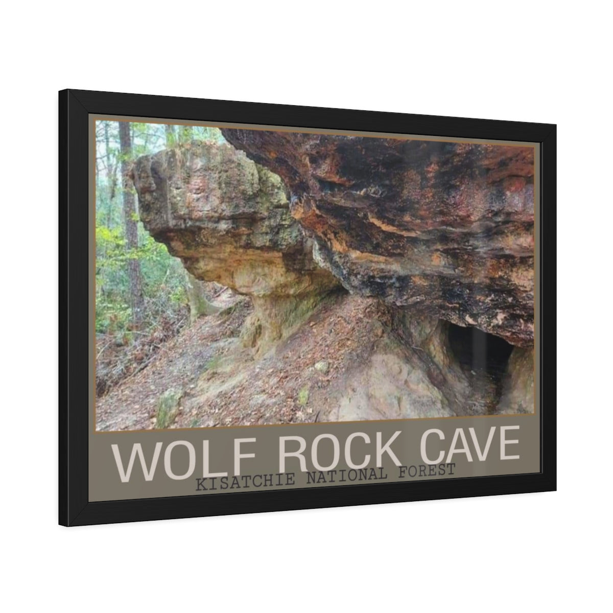 Framed Wolf Rock Cave Paper Posters