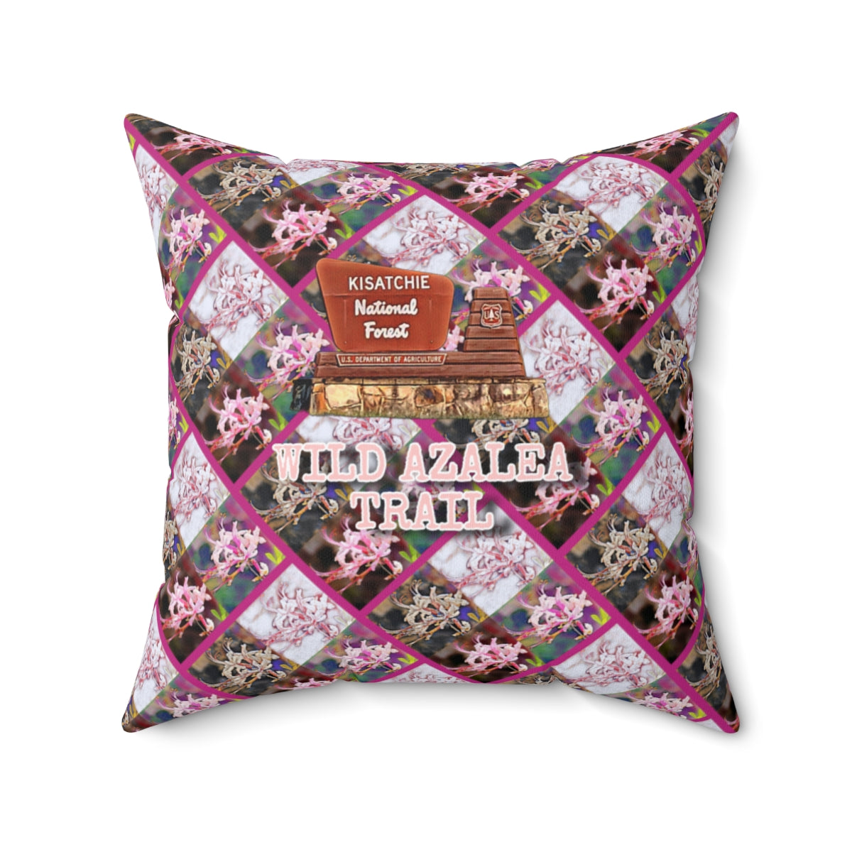 Square Wild Azalea Trail Pillow