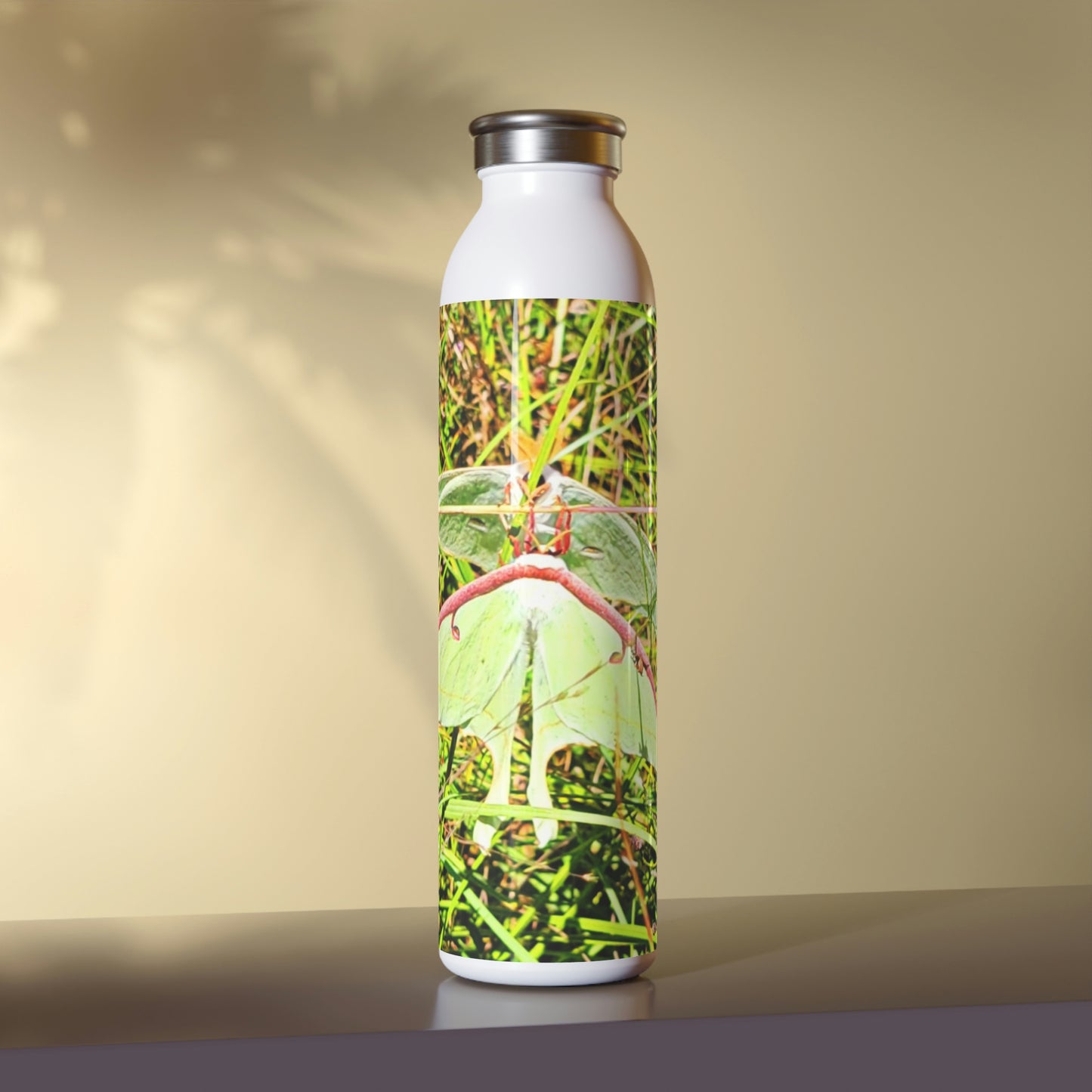 Luna Moth Slim Water Bottle