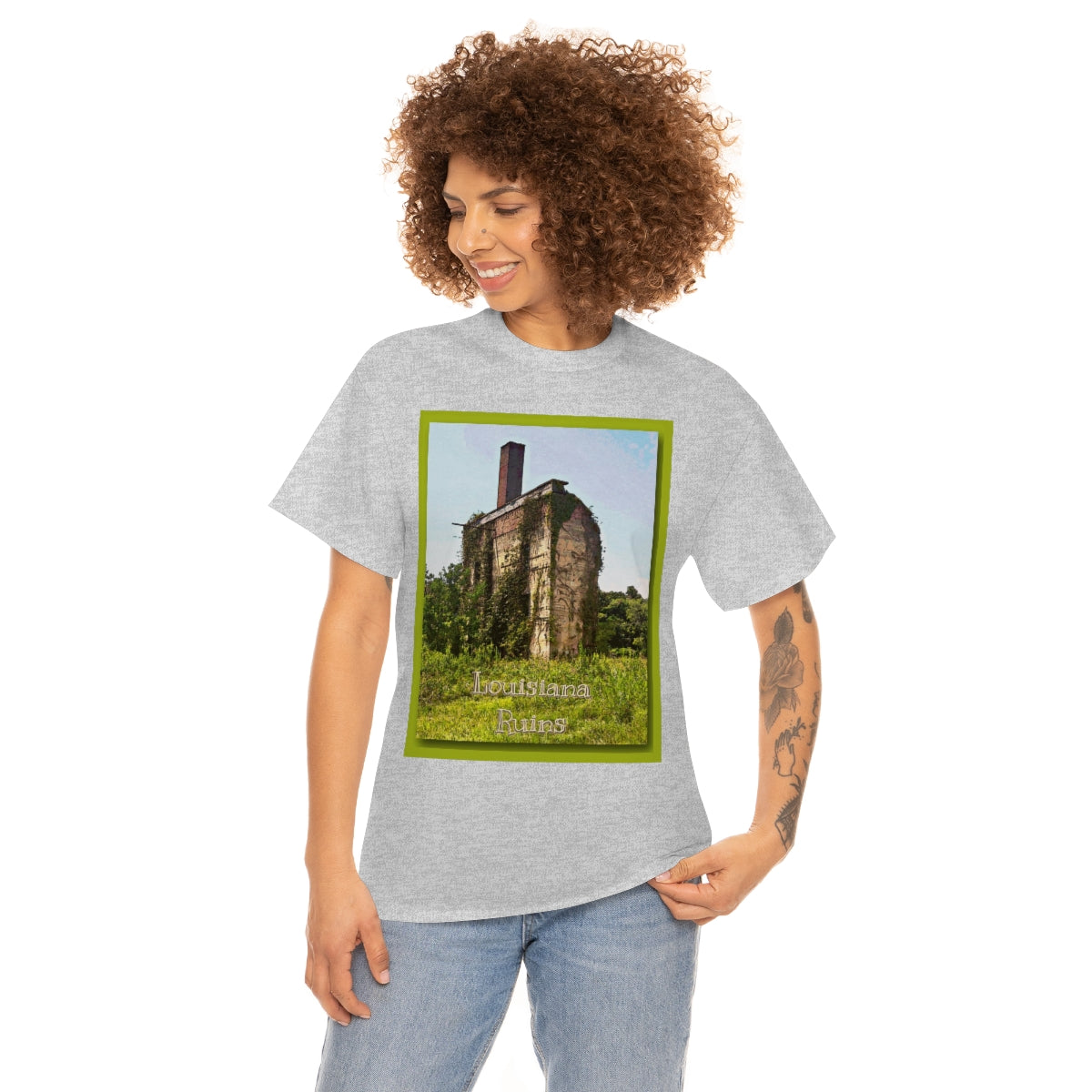 Unisex Louisiana Ruins Heavy Cotton Tee