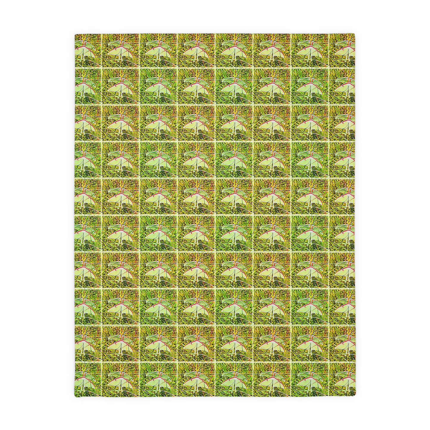 Luna Moths Velveteen Blanket (2-sided print)