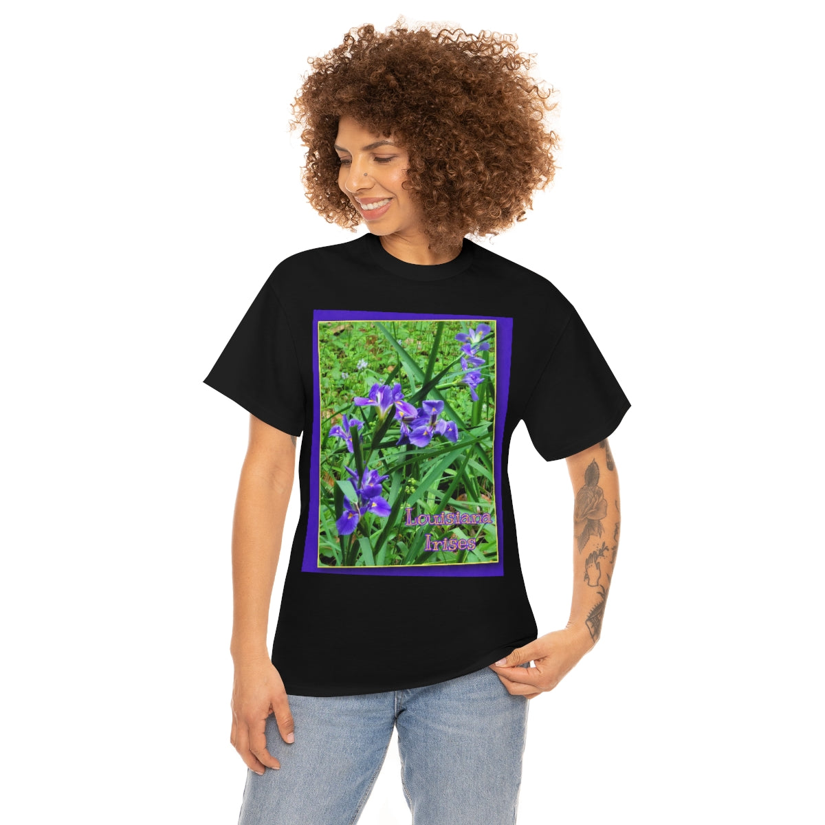 Unisex Louisiana Irises Heavy Cotton Tee