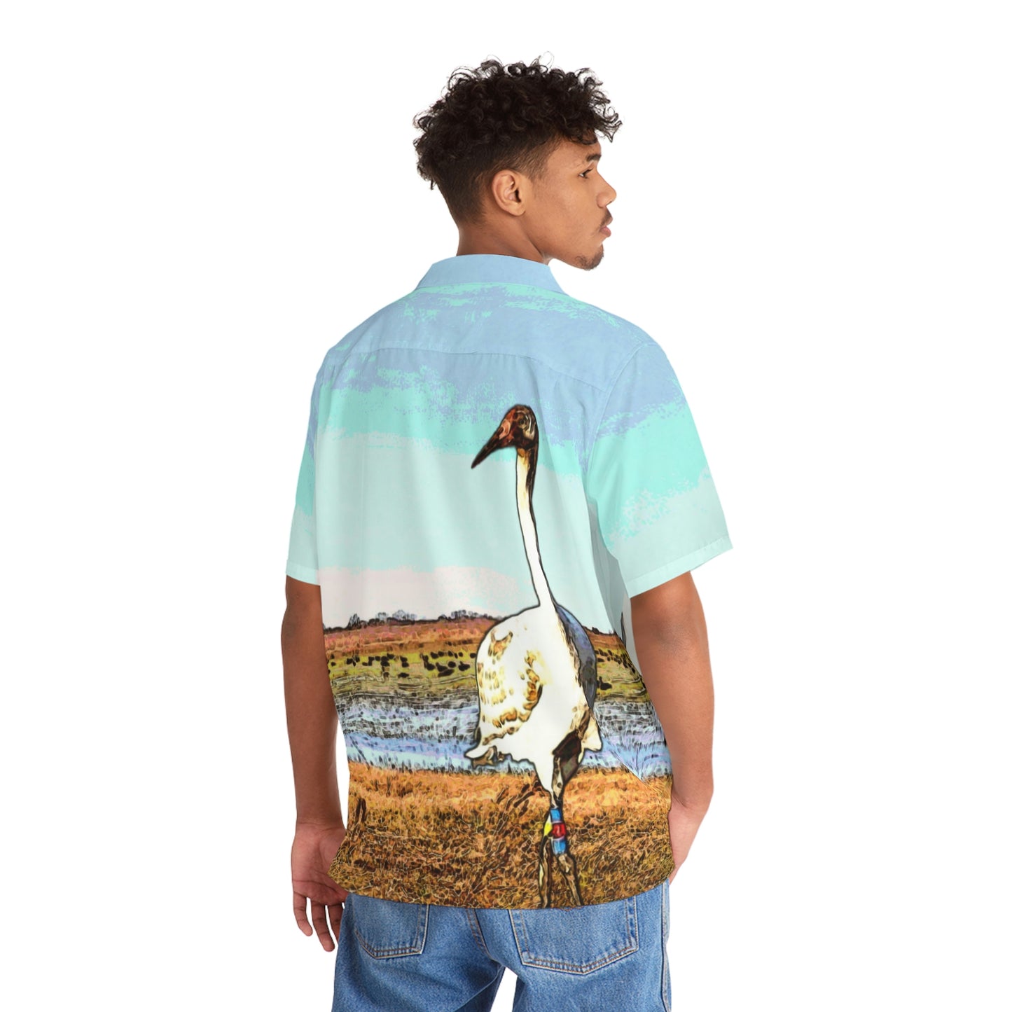 Men's Hawaiian Whooping Crane Shirt