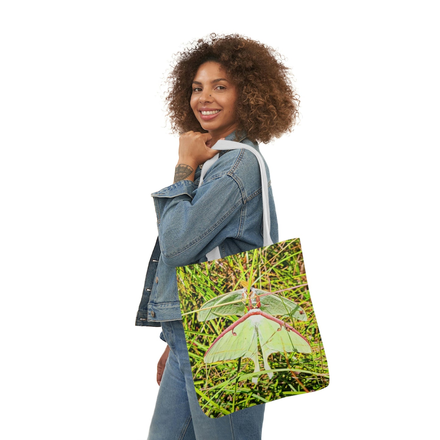 Luna Moths Polyester Canvas Tote Bag