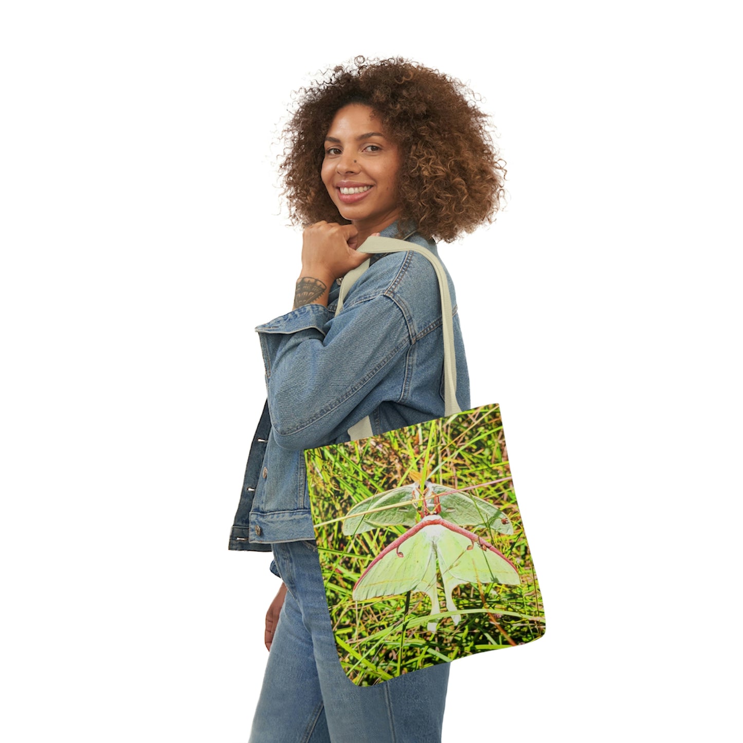 Luna Moths Polyester Canvas Tote Bag