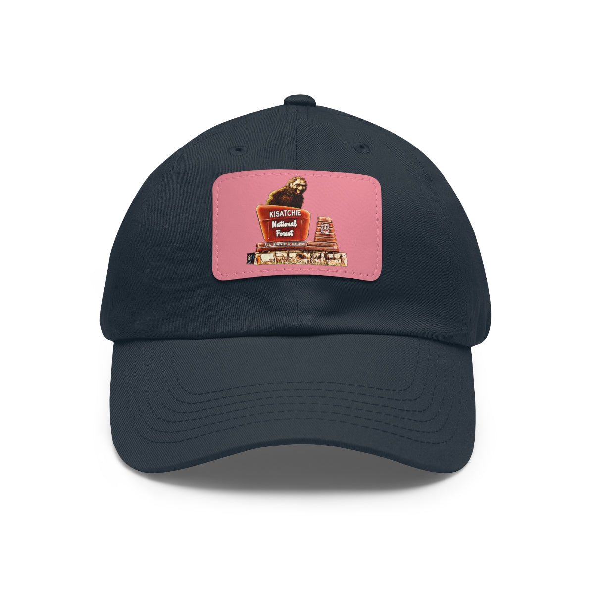 Dad Cap with Leather Kisatchie Bigfoot Patch