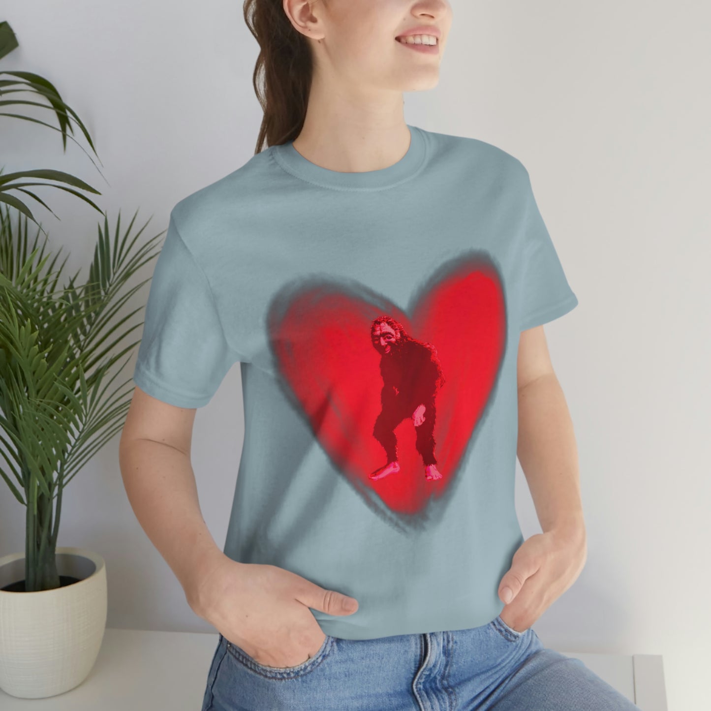 Unisex Bigfoot in My Heart Jersey Tee