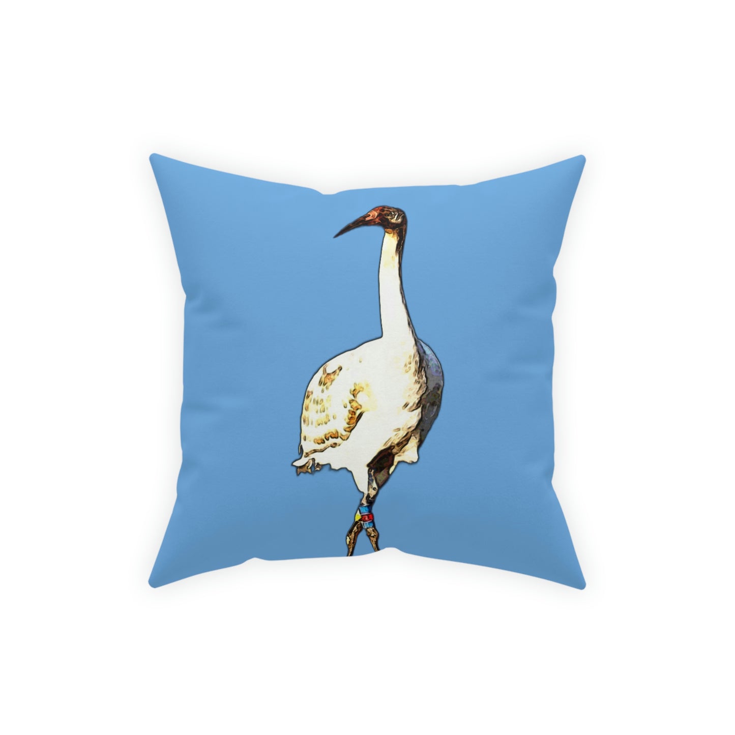 Whooping Crane Broadcloth Pillow