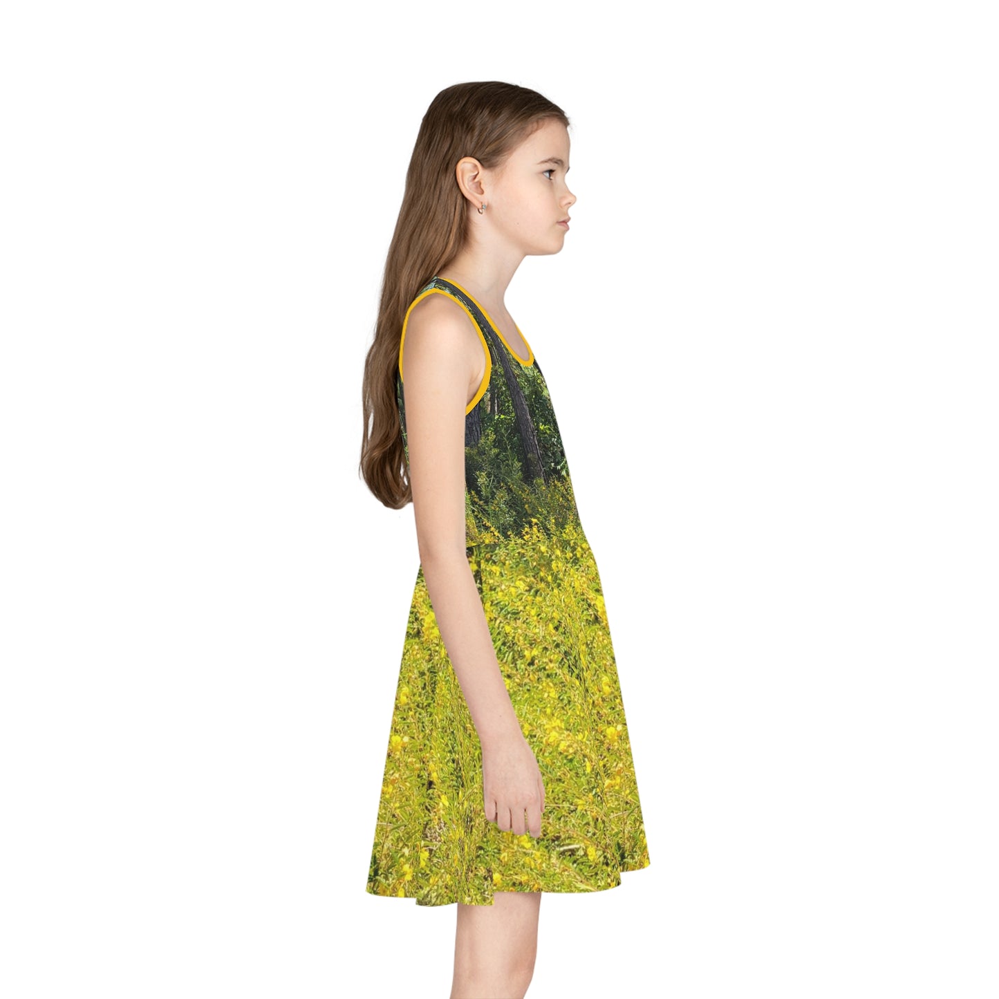 Blaze of Yellow Forest Flowers Girls' Sundress