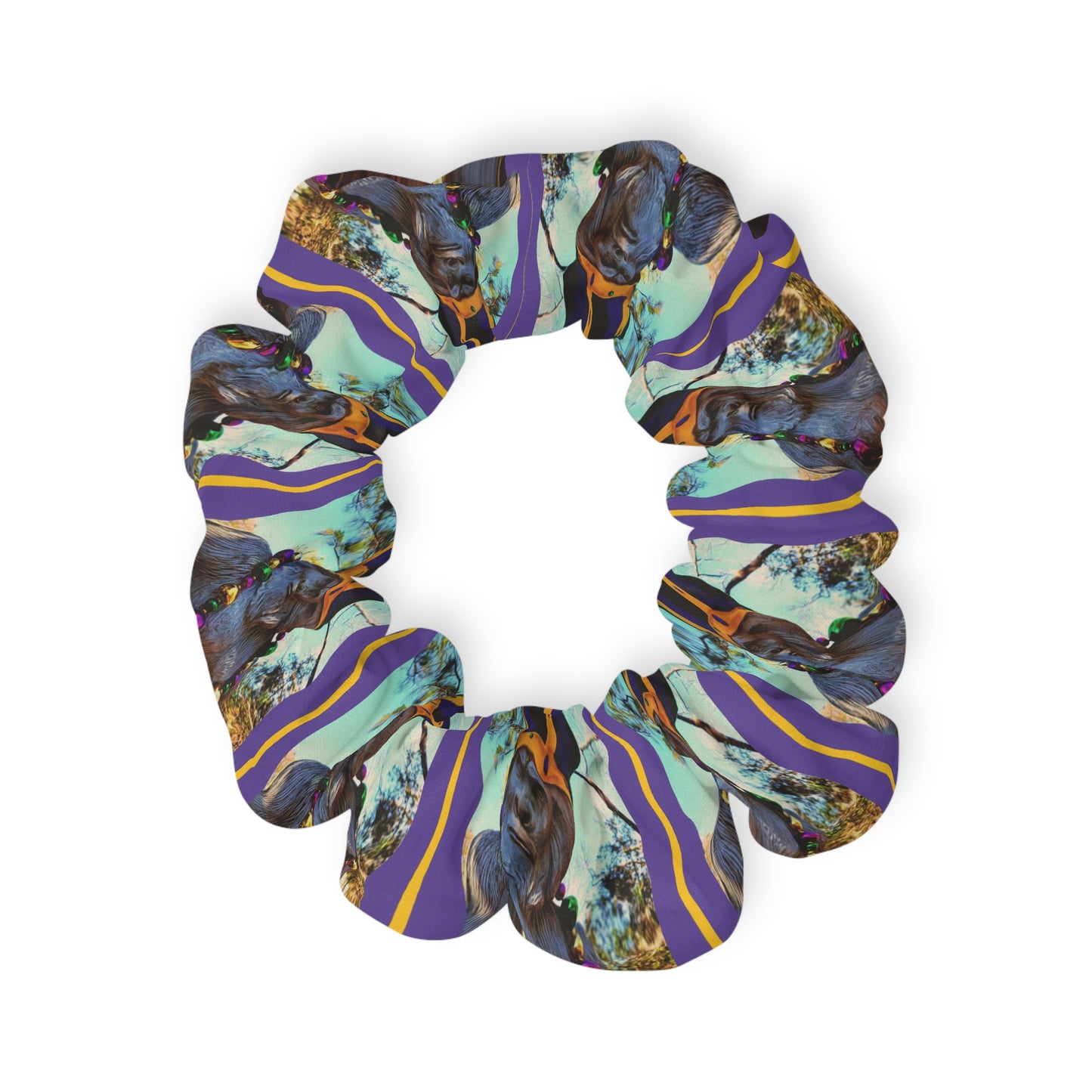 Bigfoot's Mardi Gras Scrunchie