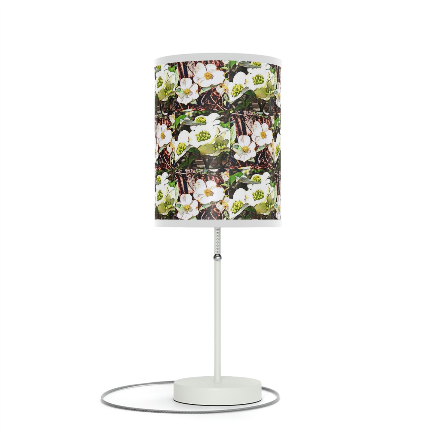 Dogwood Blossoms Lamp on a Stand