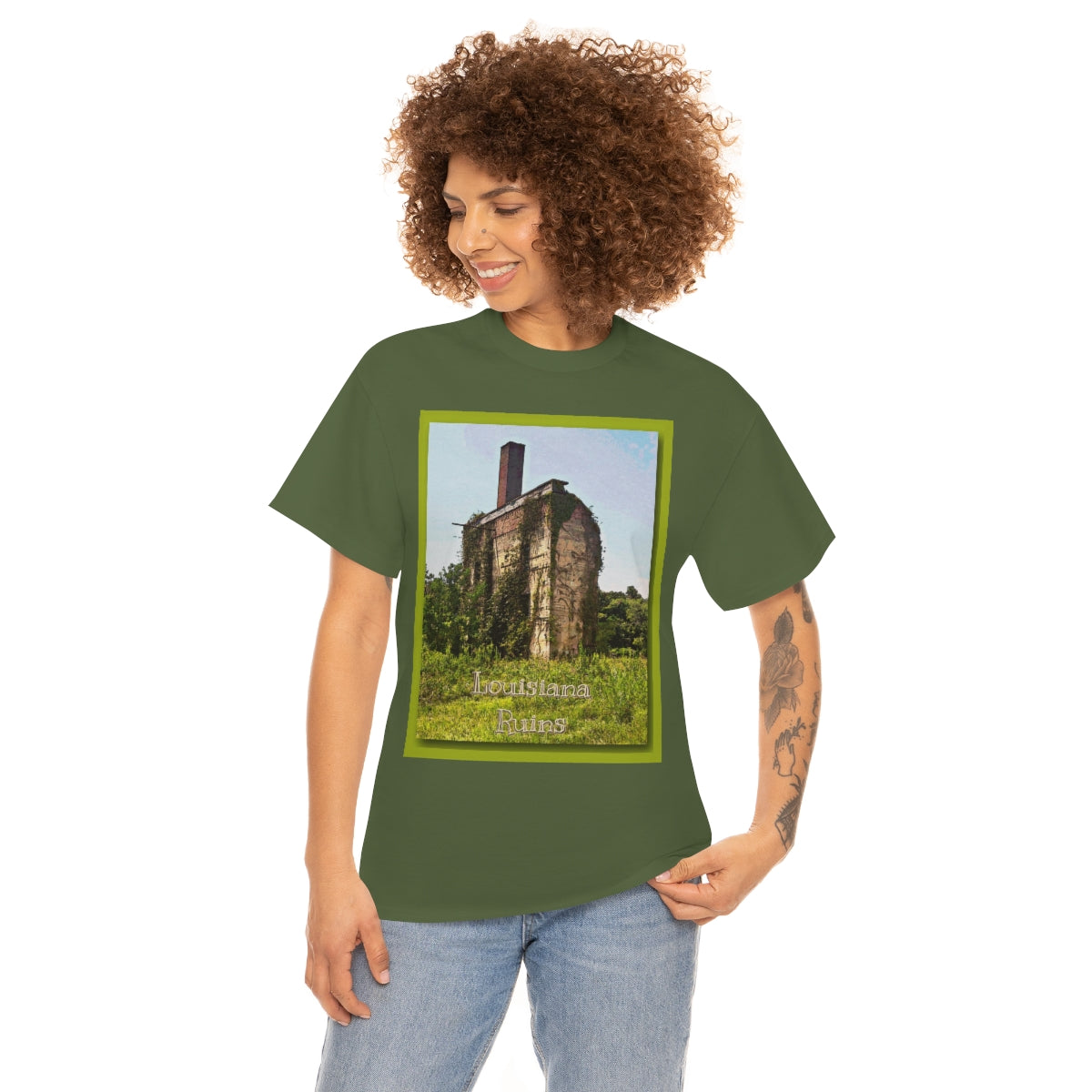 Unisex Louisiana Ruins Heavy Cotton Tee