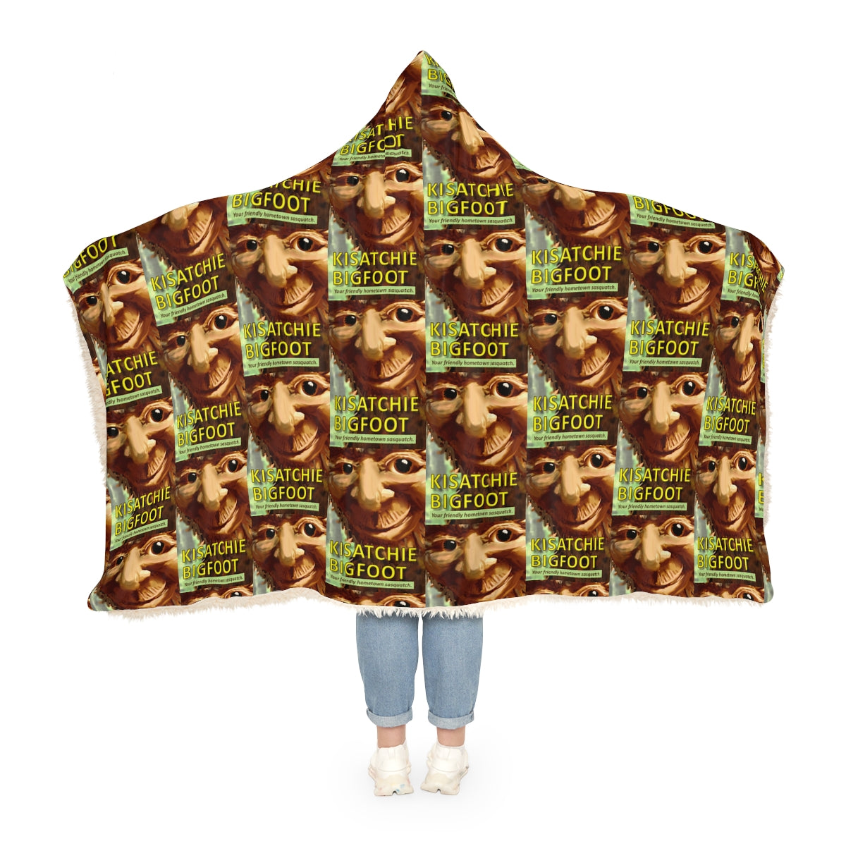 Hooded Kisatchie Bigfoot Snuggle Blanket