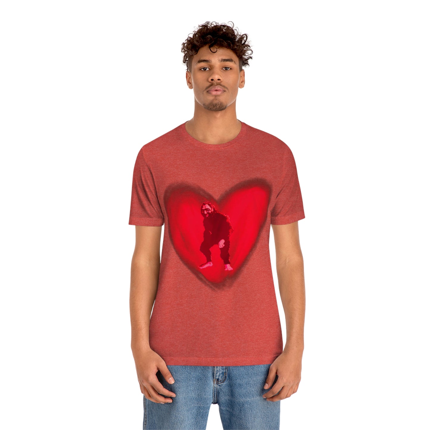 Unisex Bigfoot in My Heart Jersey Tee