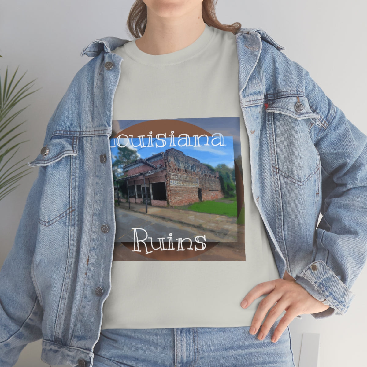 Unisex Louisiana Ruins Heavy Cotton Tee