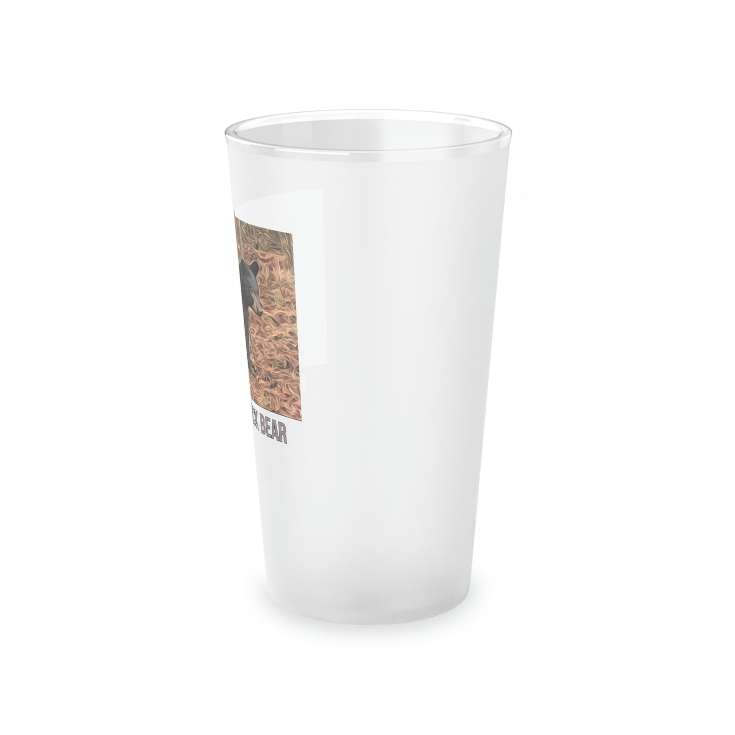 Louisiana Black Bear Frosted Pint Glass, 16oz