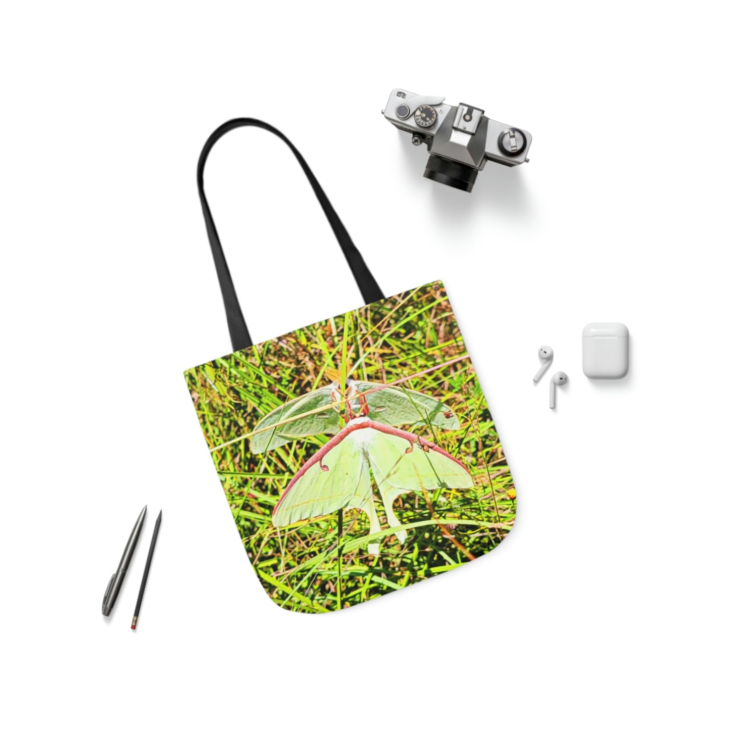 Luna Moths Polyester Canvas Tote Bag