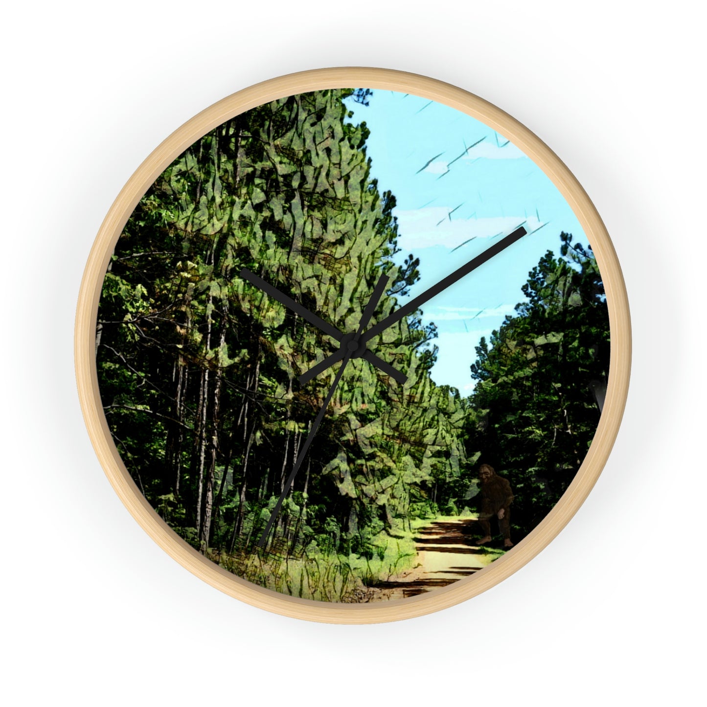 Kisatchie Bigfoot in Shadow Wall Clocks