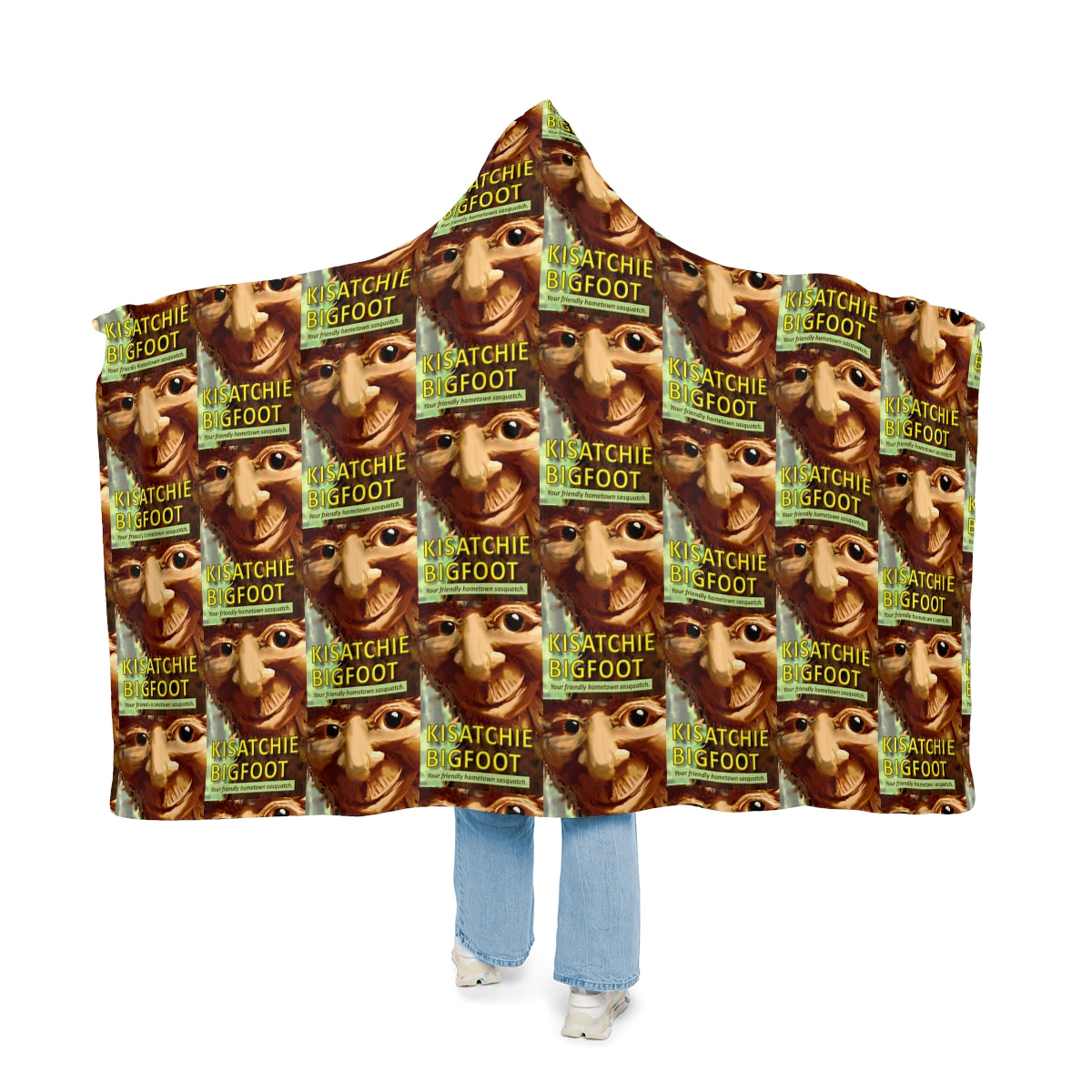 Hooded Kisatchie Bigfoot Snuggle Blanket