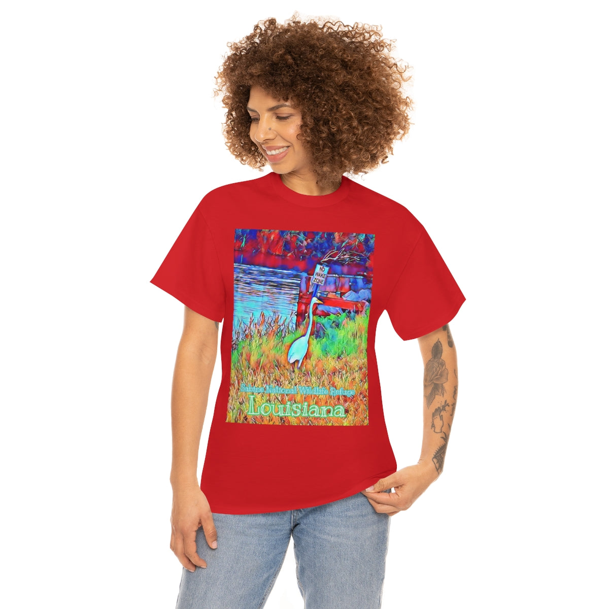 Unisex Louisiana Egret Heavy Cotton Tee