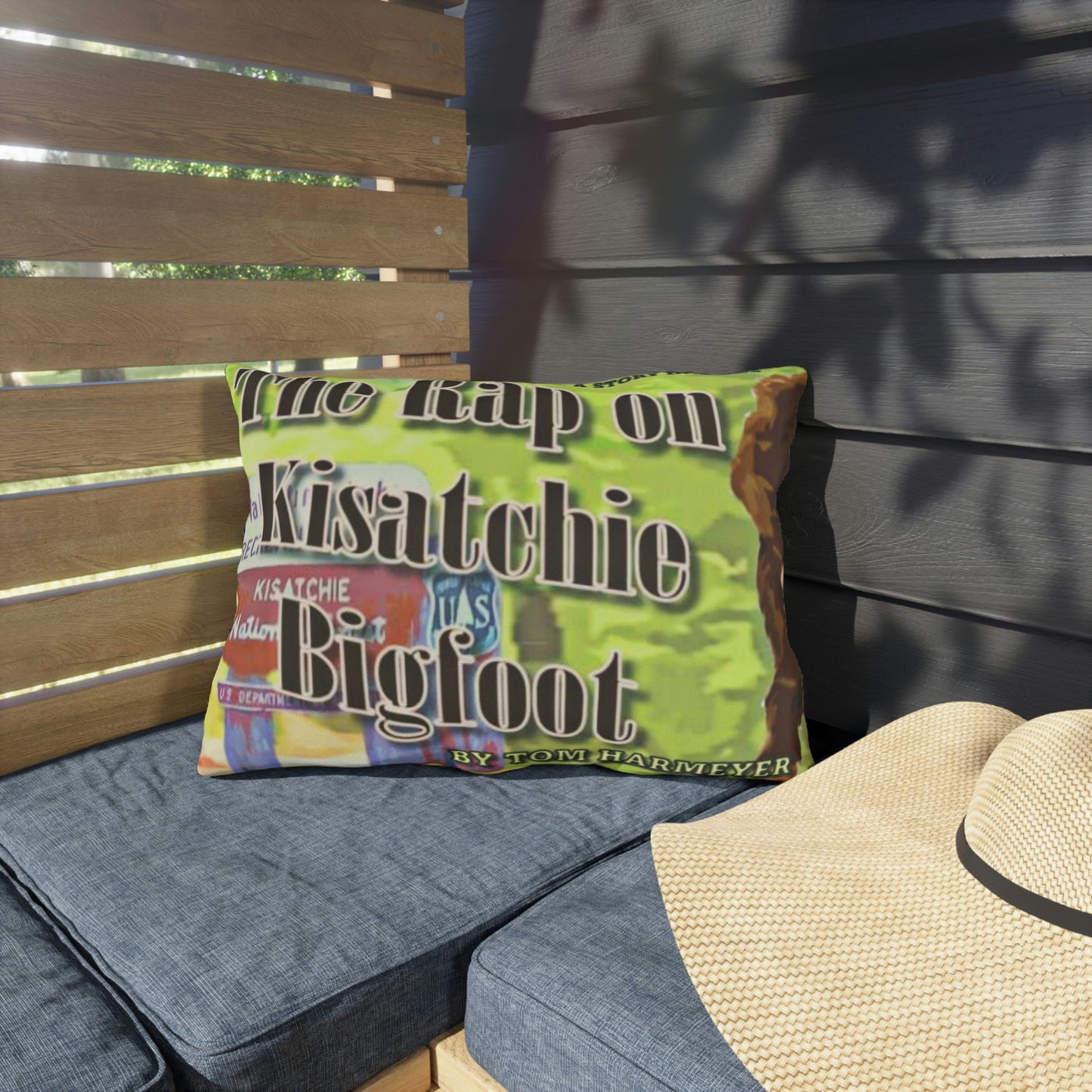 The Rap on Kisatchie Bigfoot Outdoor Pillow