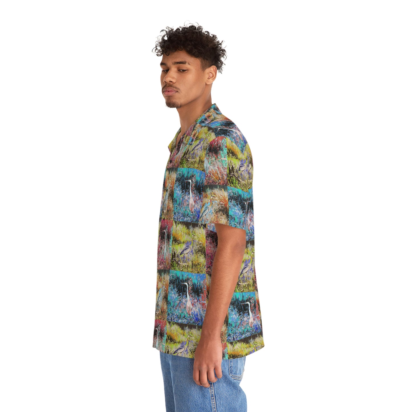 Men's Hawaiian Great Blue Heron Shirt