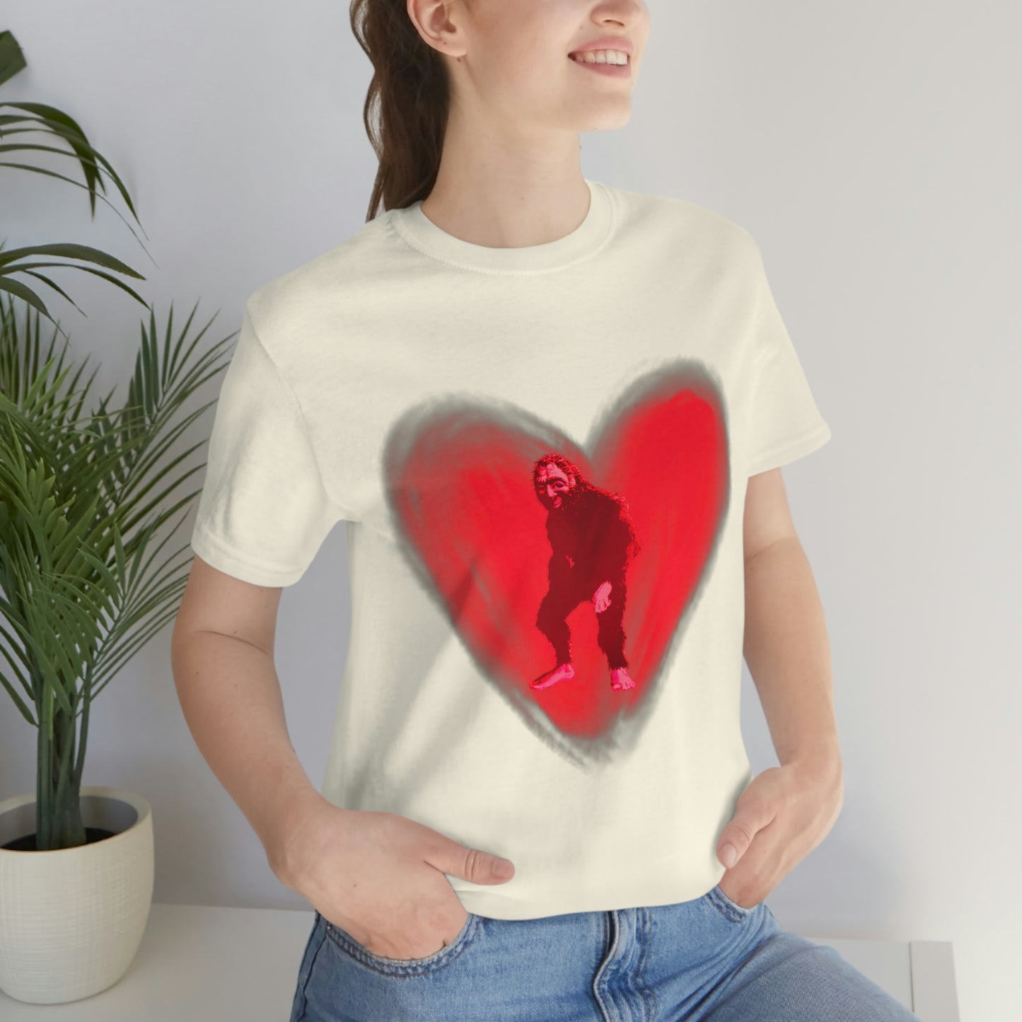 Unisex Bigfoot in My Heart Jersey Tee