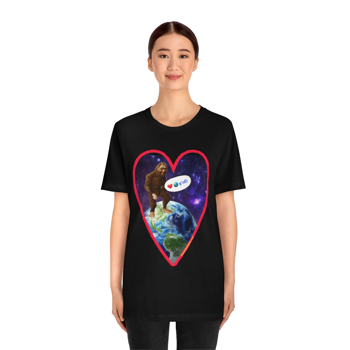 Love The Earth Y'all Bigfoot Jersey Tee