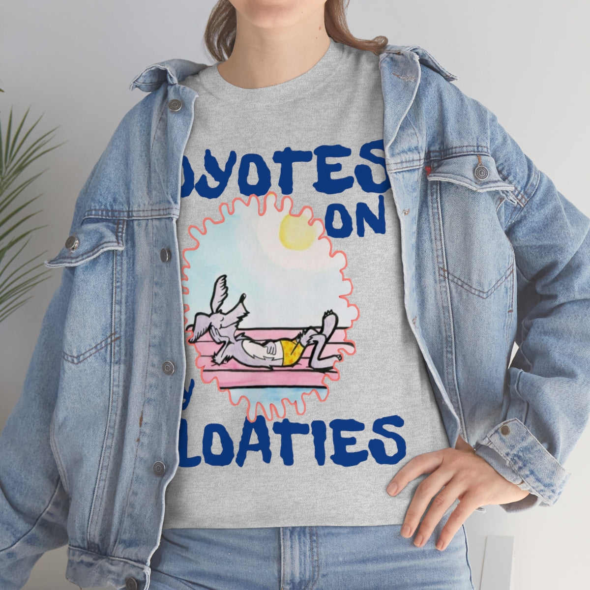 Unisex Coyotes on my Floaties Heavy Cotton Tee