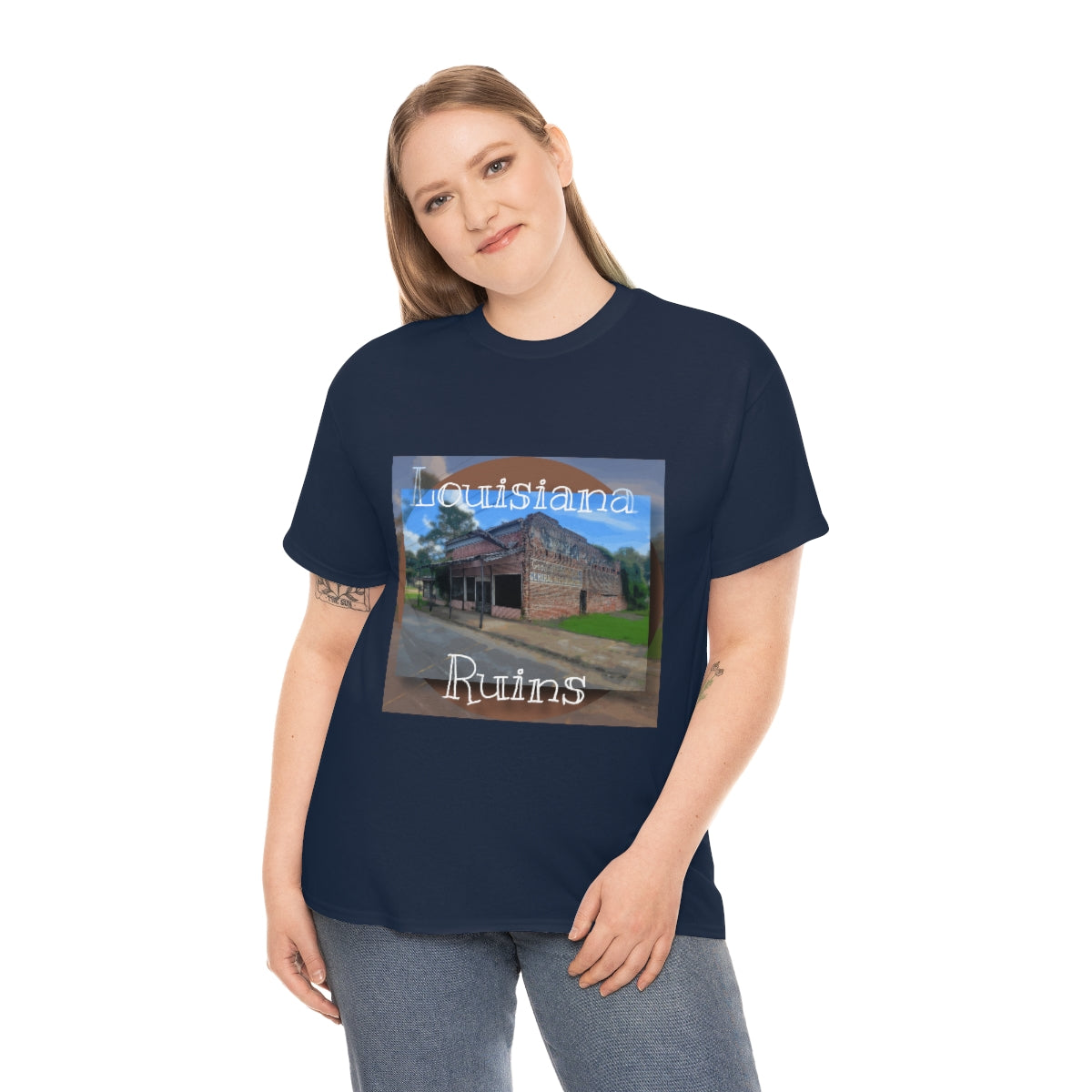 Unisex Louisiana Ruins Heavy Cotton Tee