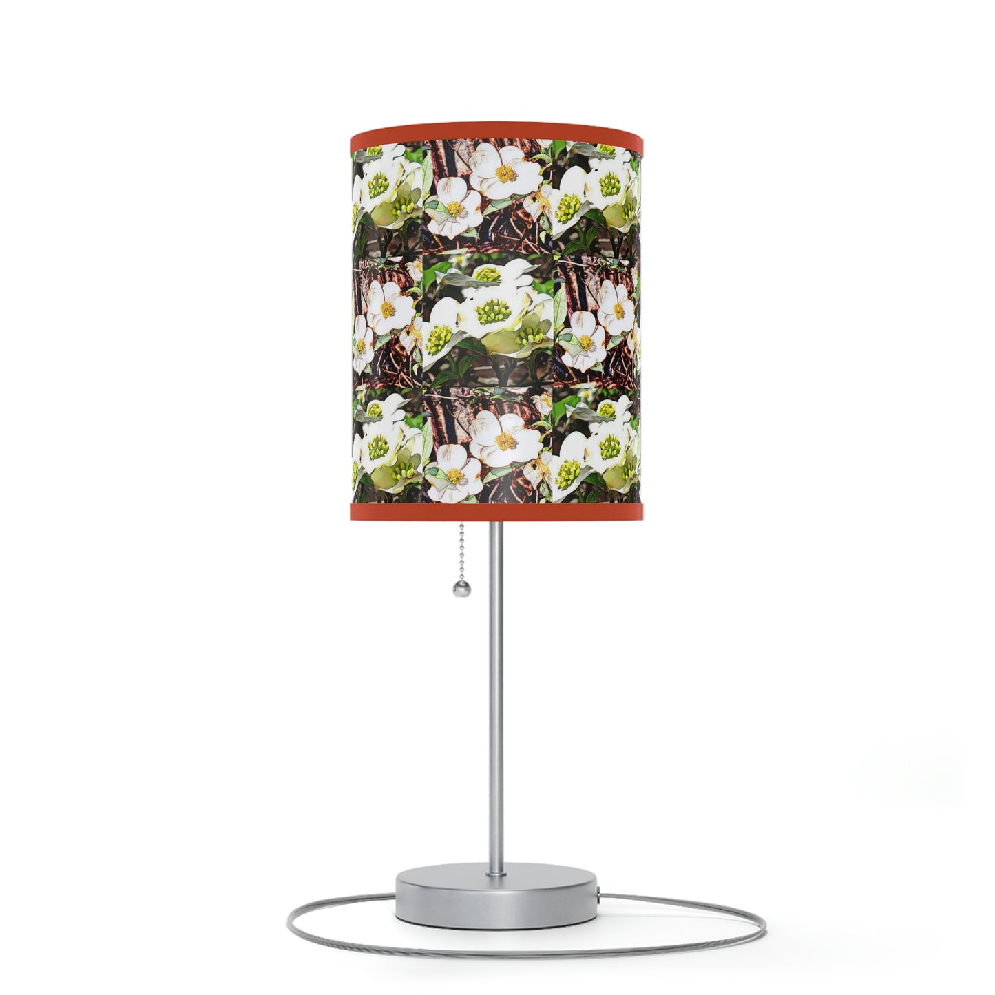 Dogwood Blossoms Lamp on a Stand