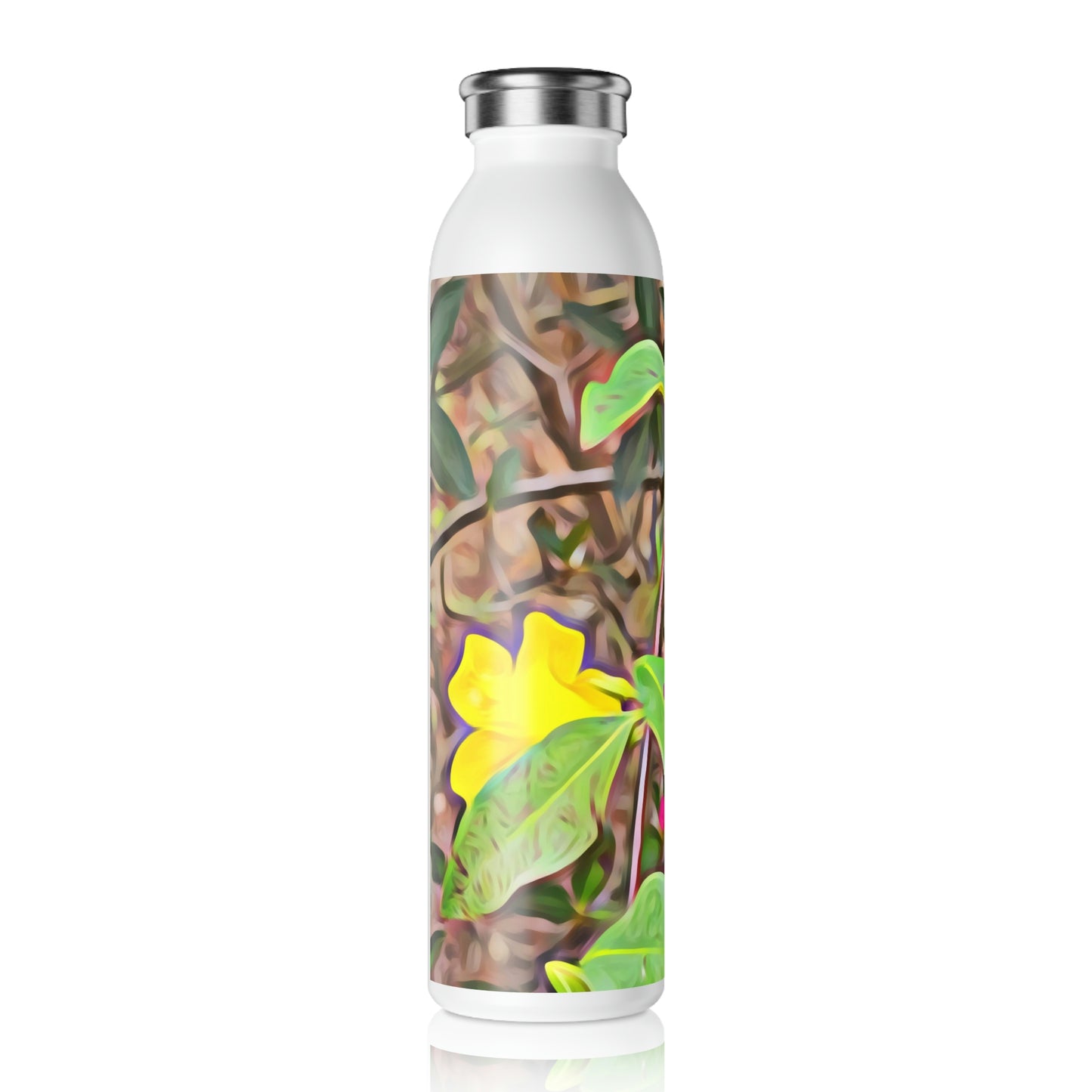 Yellow Jessamine Slim Water Bottle