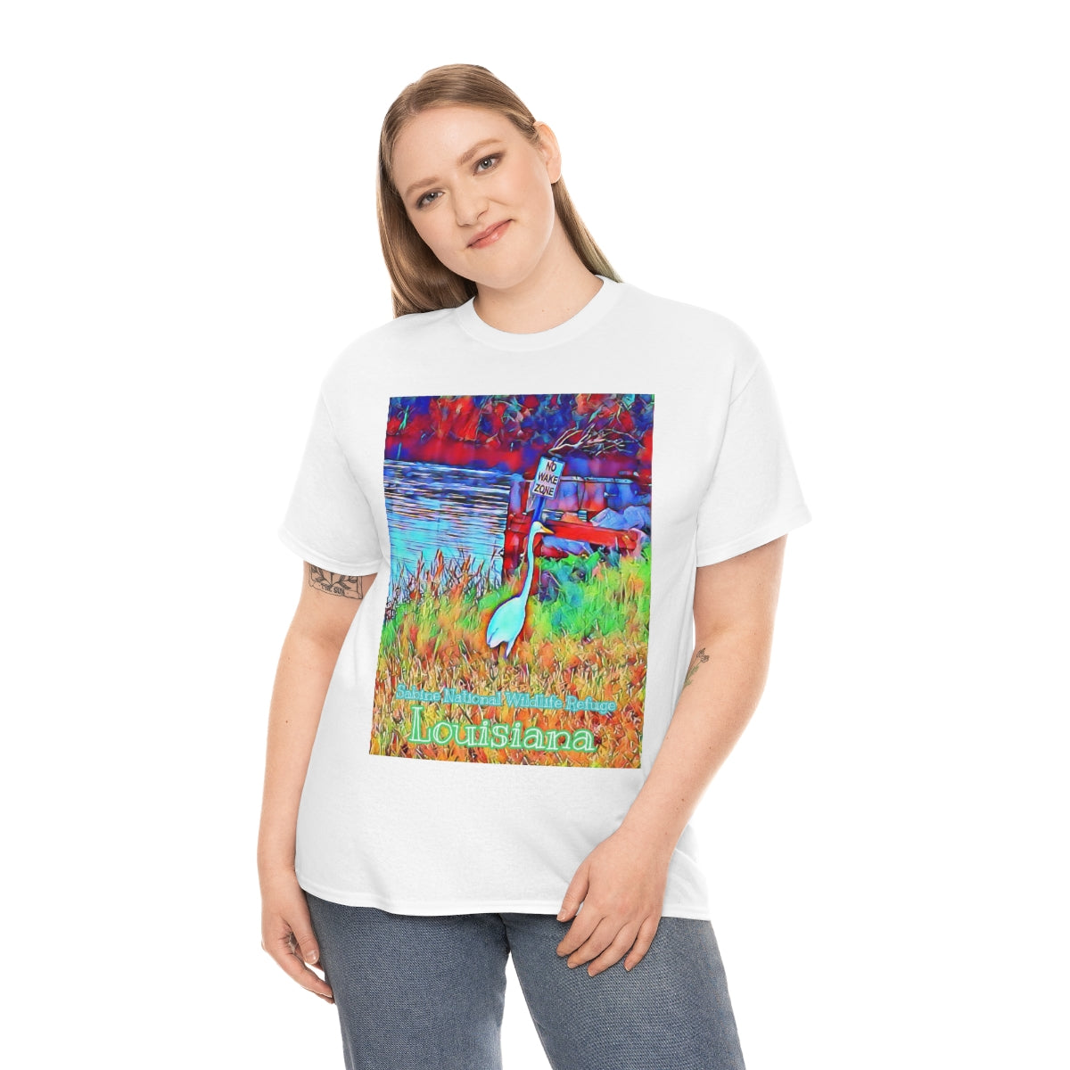 Unisex Louisiana Egret Heavy Cotton Tee