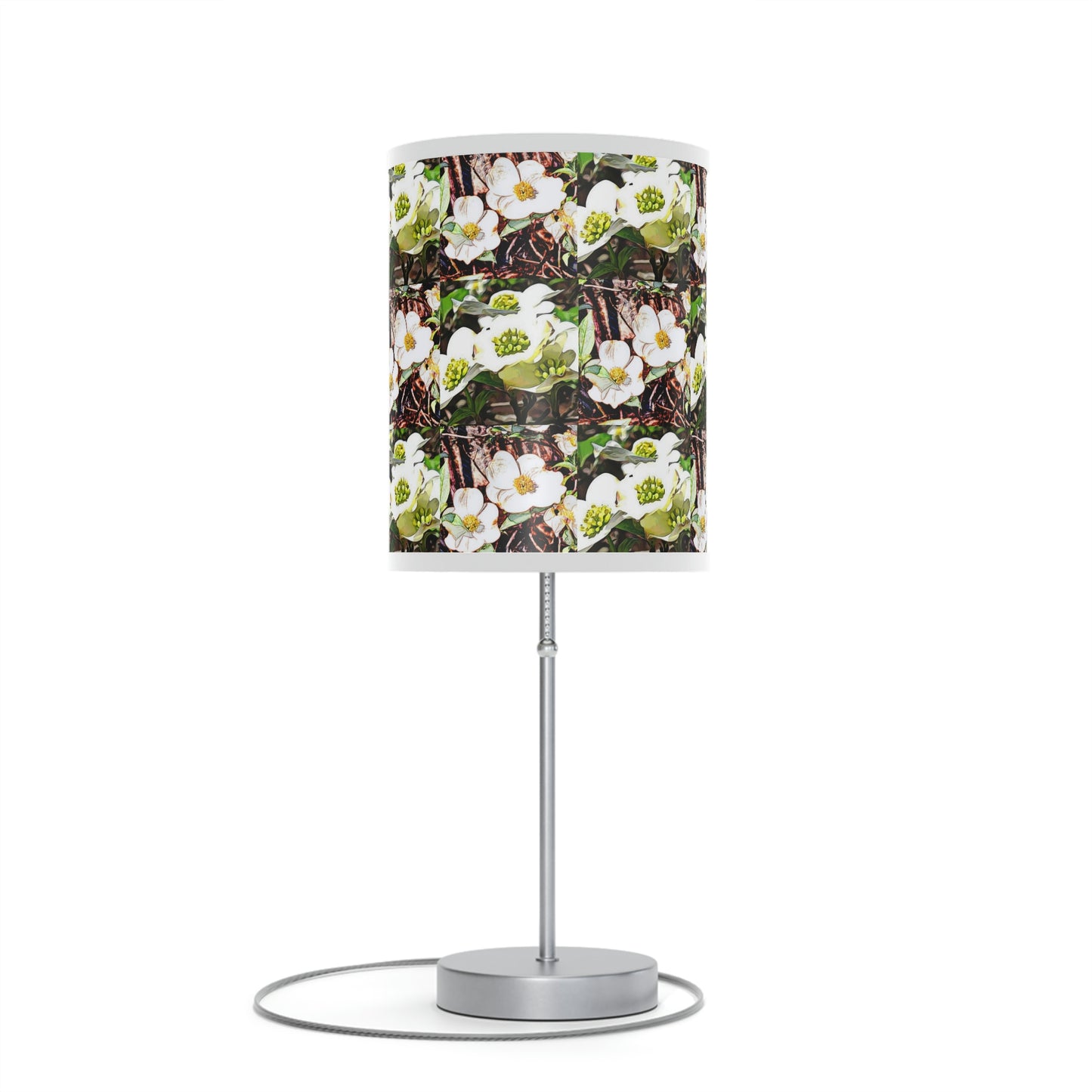 Dogwood Blossoms Lamp on a Stand