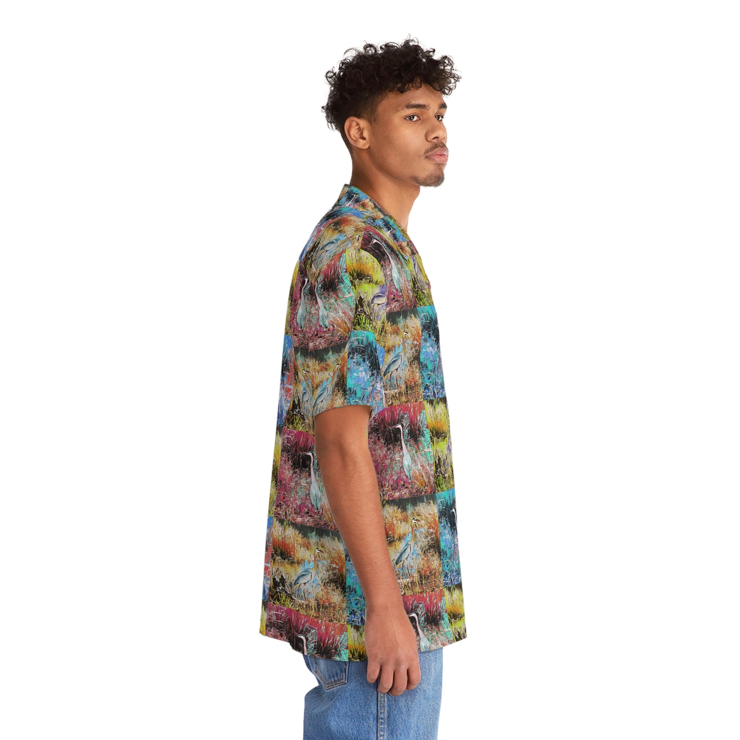 Men's Hawaiian Great Blue Heron Shirt