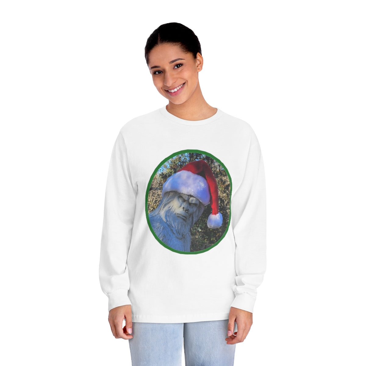 Unisex Bigfoot Santa Long Sleeve Tee