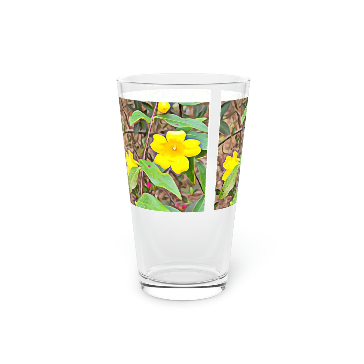 Yellow Jessamine Clear Pint Glass