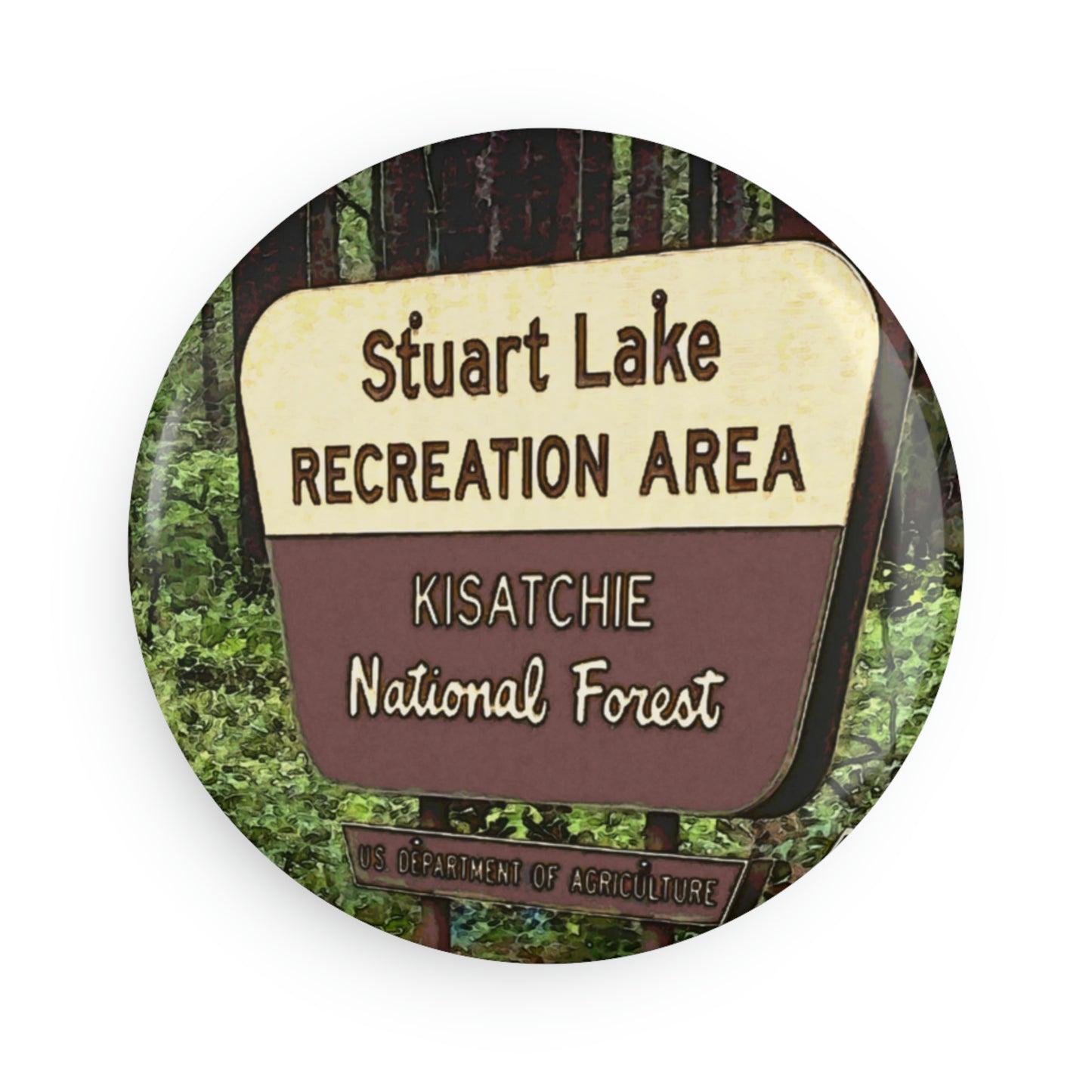 Round Stuart Lake Magnets