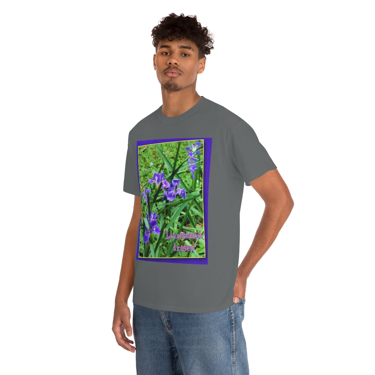 Unisex Louisiana Irises Heavy Cotton Tee