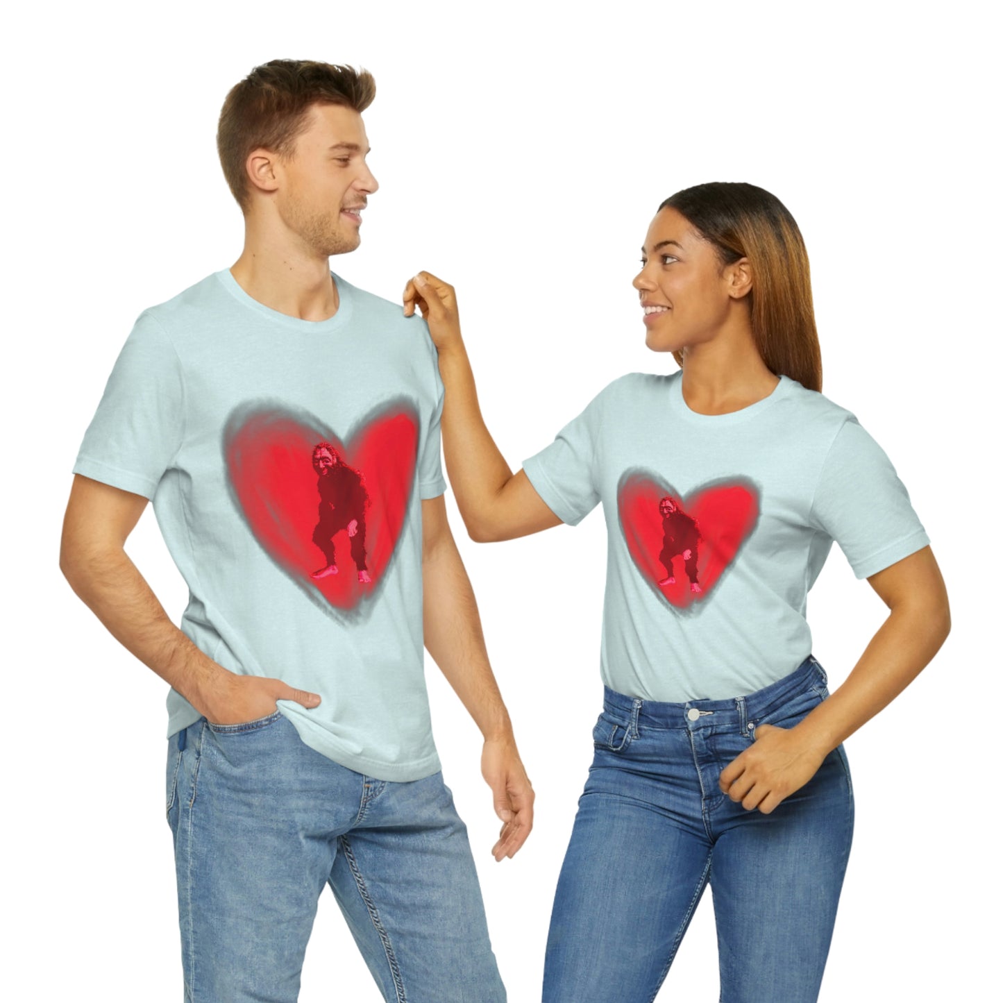 Unisex Bigfoot in My Heart Jersey Tee