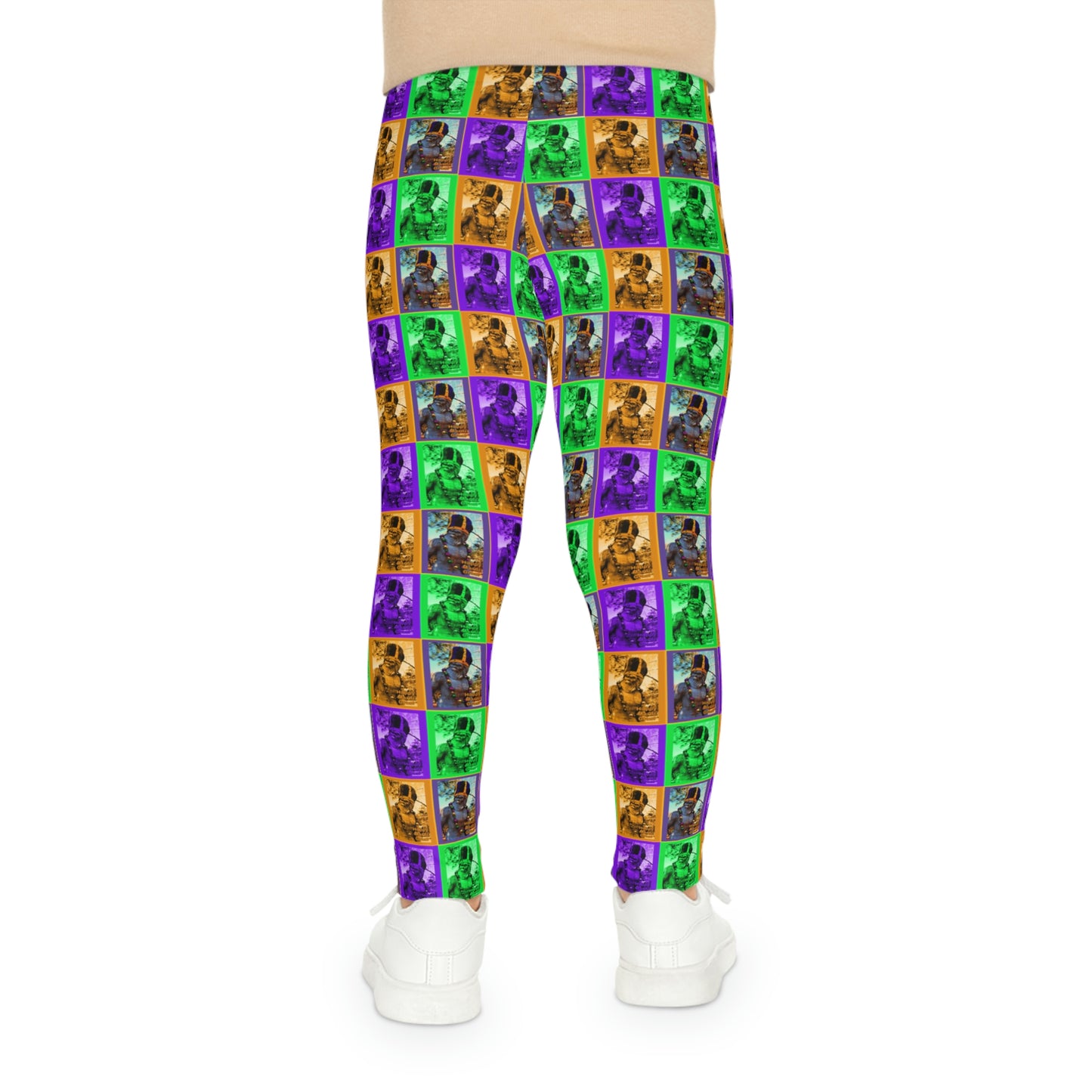 Bigfoot's Mardi Gras Kids Leggings