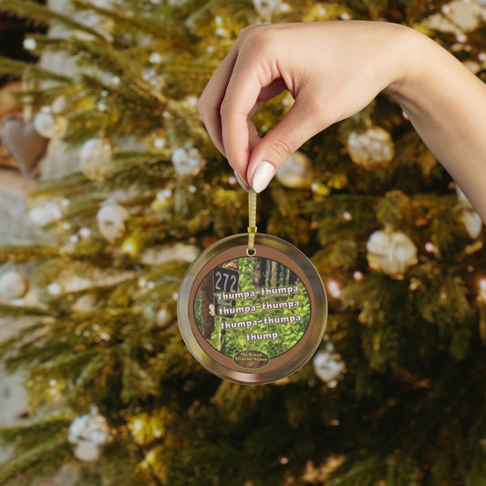 The Rap on Kisatchie Bigfoot Glass Ornament