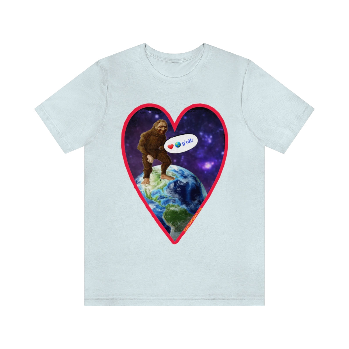 Love The Earth Y'all Bigfoot Jersey Tee