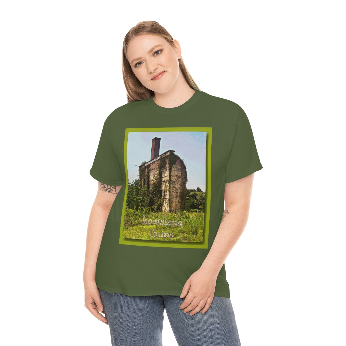 Unisex Louisiana Ruins Heavy Cotton Tee