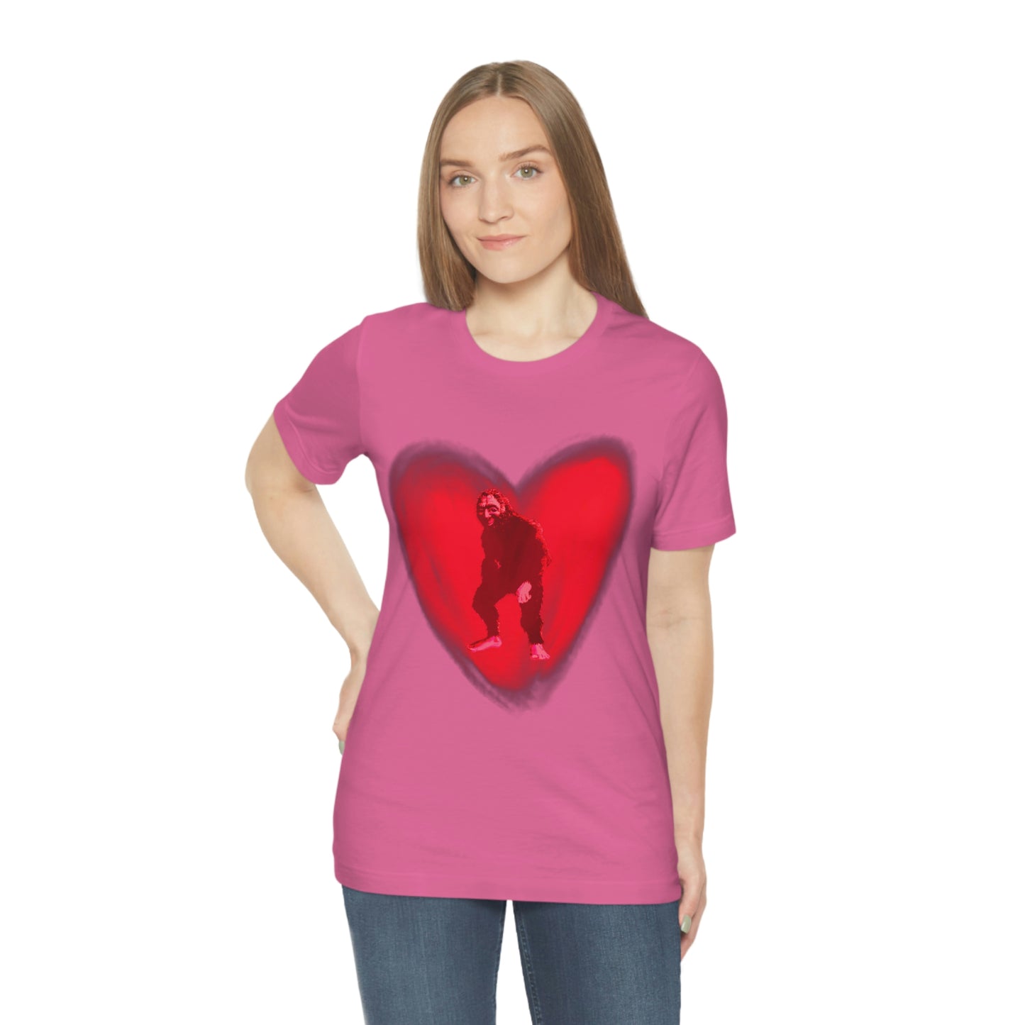 Unisex Bigfoot in My Heart Jersey Tee