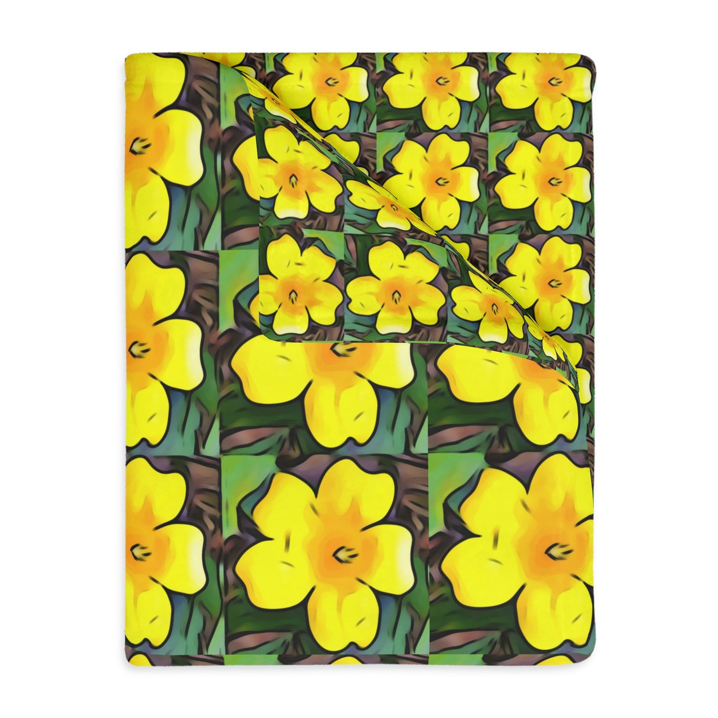 Wildflowers Velveteen Blanket (2-sided print)